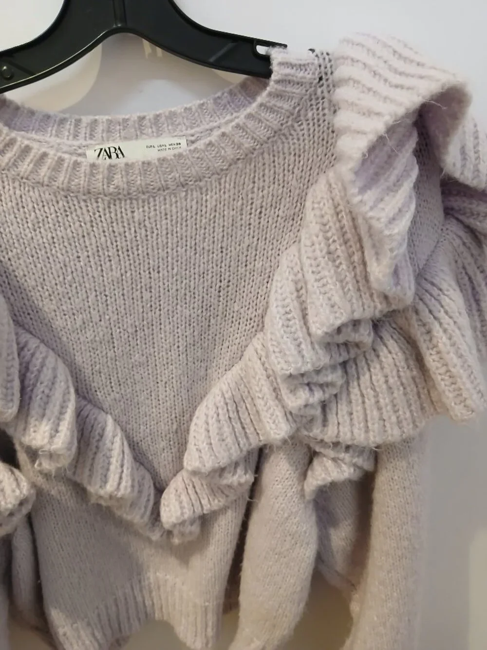 ZARA Lilac Ruffle Sweater - Picture 6 of 10